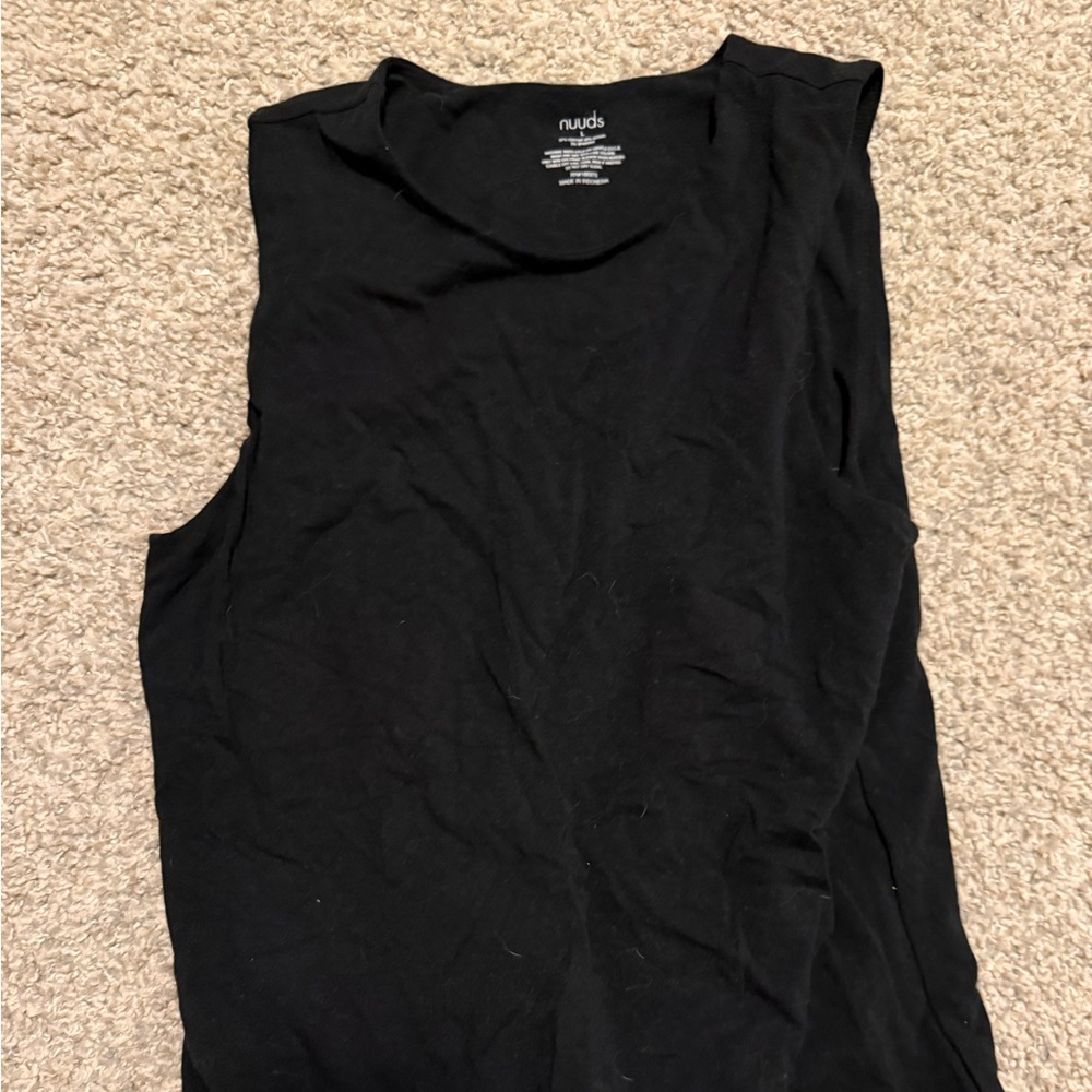 nuuds Black Sleeveless Bodysuit
